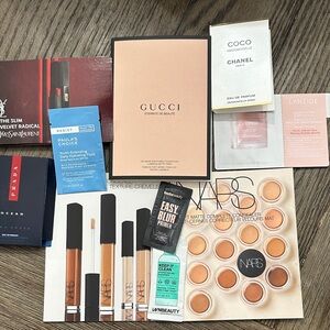 Mixed Luxury Brand samples NARS HUDA GUCCI PRADA LANIEGE YSL PAULAS CHOICE lot
